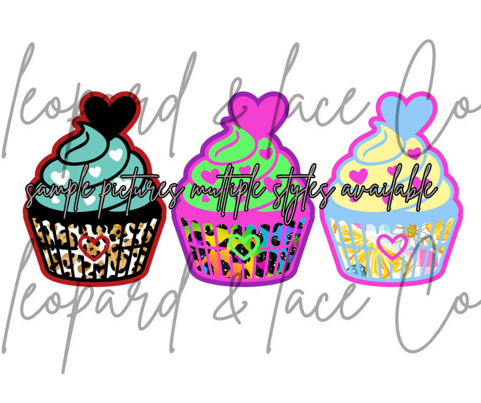 Rustin Raven Exclusive Cupcake for Leopard and Lace cardstock