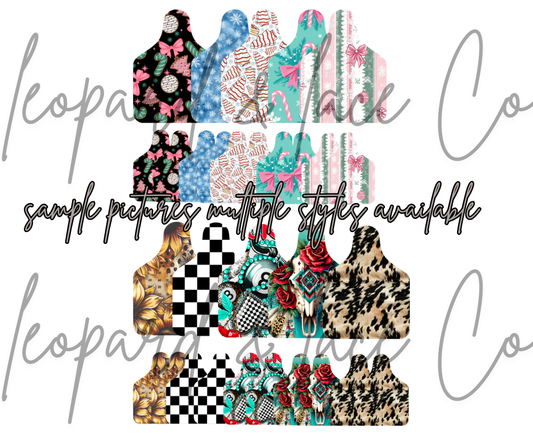 Rustin Raven Exclusive Cow Tag for Leopard and Lace cardstock