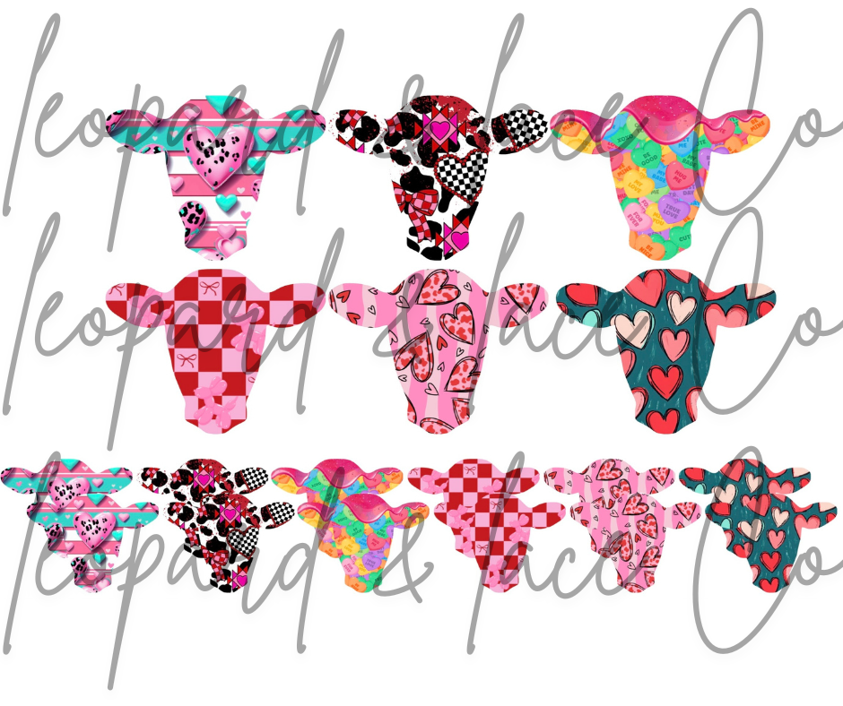 Rustin Raven Exclusive Cow Head for Leopard and Lace cardstock