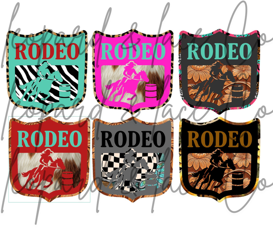Rustic Raven Exclusive Rodeo Barrel Racer Number Tag