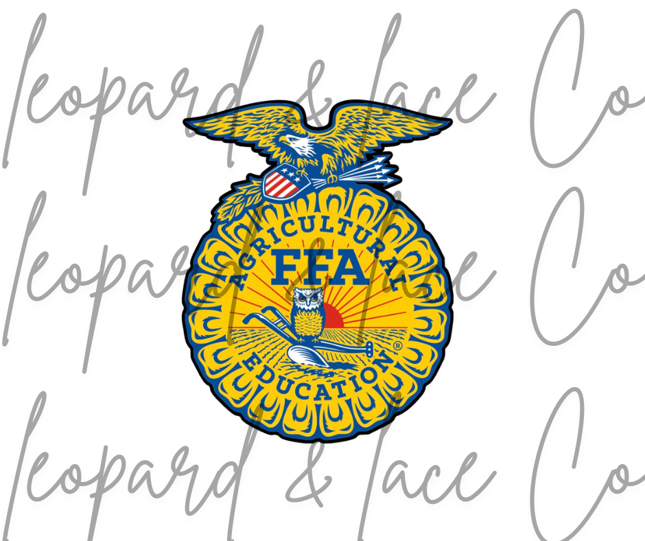 Rustic Raven Exclusive FFA Emblem for Leopard and Lace cardstock