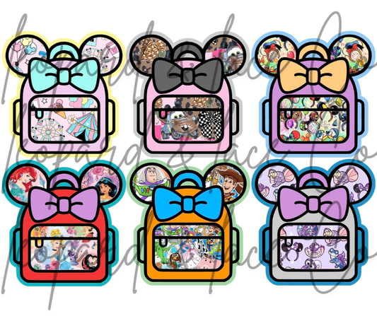 VIP Ears Back Pack With Bow Freshie Mold Exclusive can be used with Leopard & Lace Cardstock