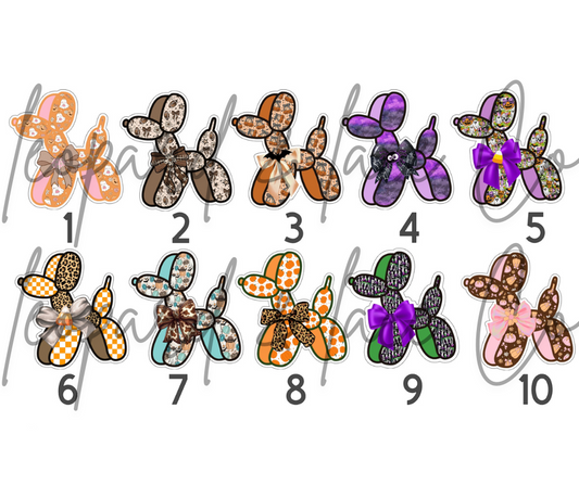 Halloween Exclusive Balloon Dog Stickers (2.75 inch)