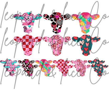 Rustin Raven Exclusive Cow Head for Leopard and Lace cardstock