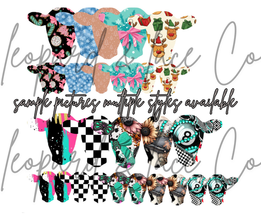 Rustin Raven Exclusive Cow Head for Leopard and Lace cardstock