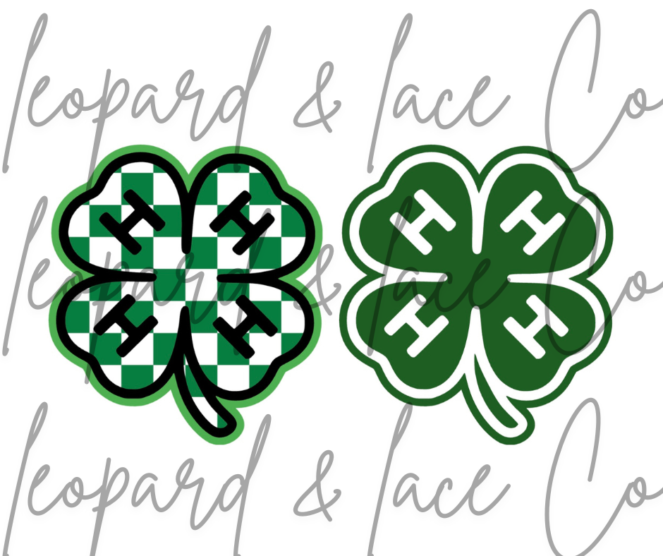 Rustic Raven Exclusive 4H Clover for Leopard and Lace cardstock