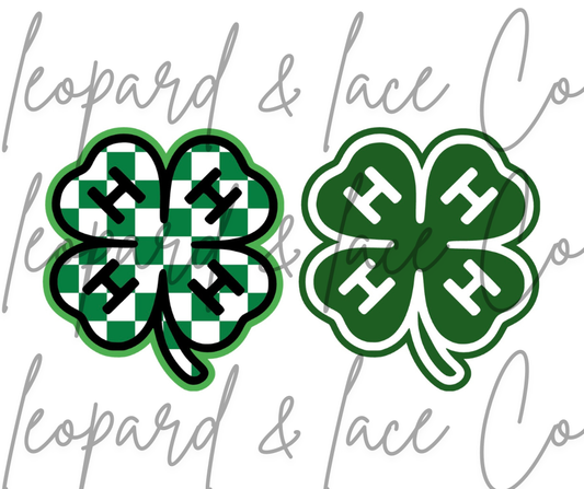Rustic Raven Exclusive 4H Clover for Leopard and Lace cardstock
