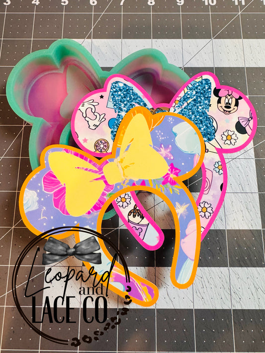 Rustin Raven Exclusive Mouse Ears for Leopard and Lace cardstock