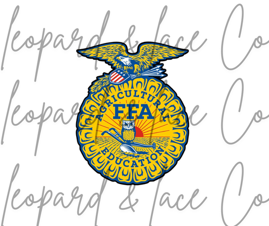 Rustic Raven Exclusive FFA Emblem for Leopard and Lace cardstock