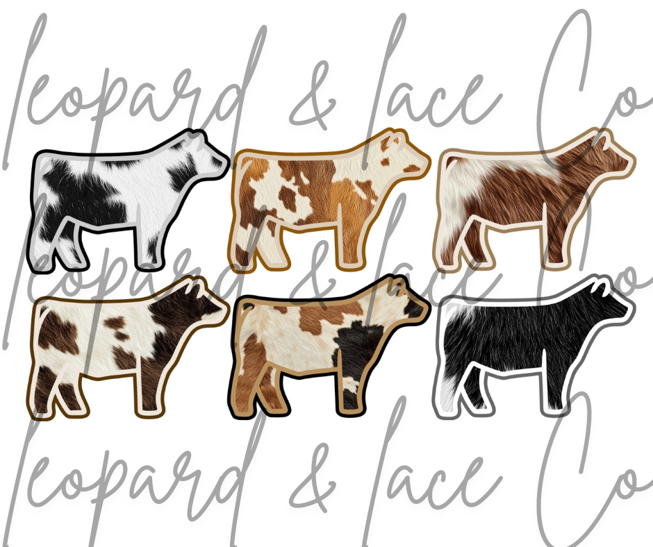 Rustic Raven Exclusive Show Steer for Leopard and Lace cardstock
