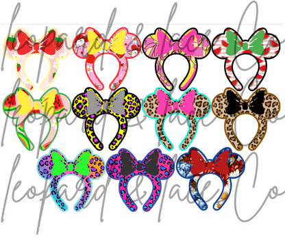 Rustic Raven Exclusive Mouse Ears for Leopard and Lace cardstock