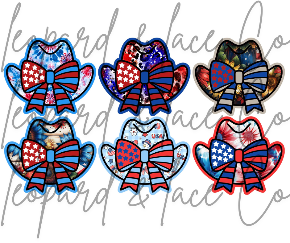 Rustic Raven Exclusive American Flag Cowboy Hat Cardstock