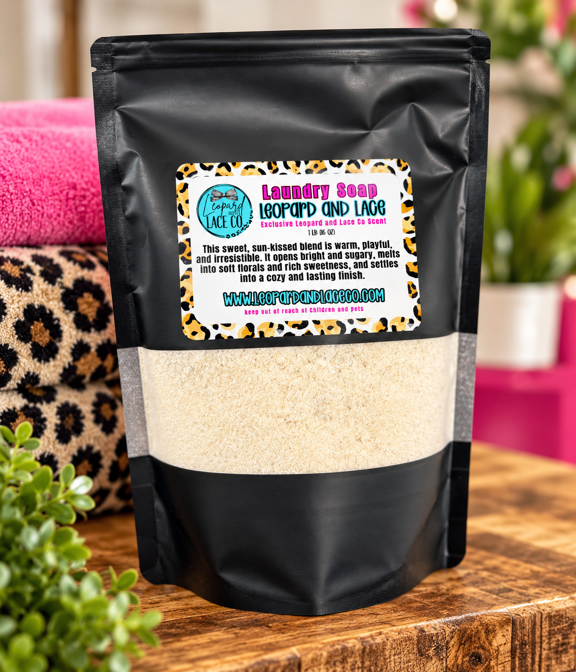 Leopard and Lace Laundry Detergent
