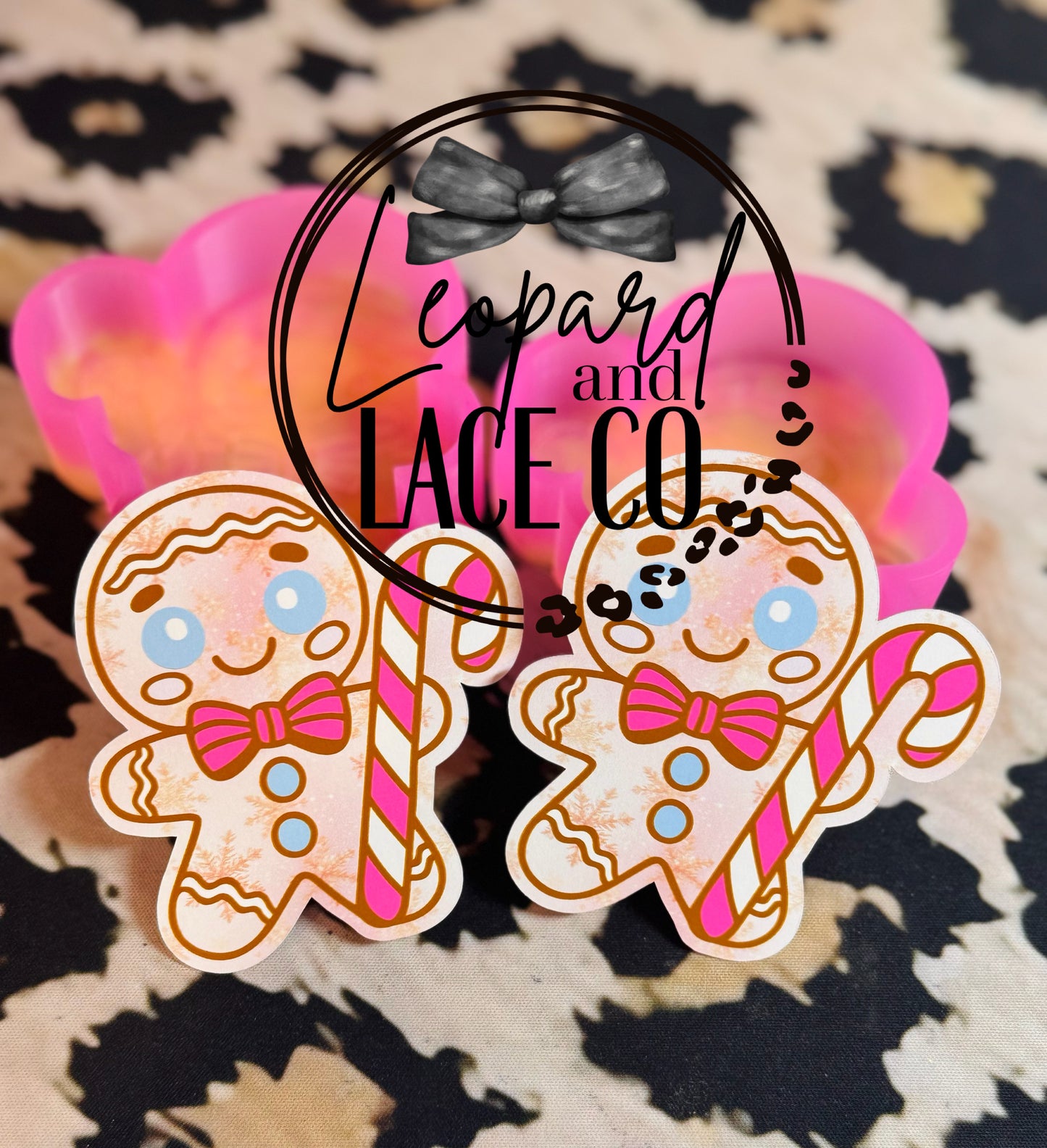 Rustin Raven Exclusive Ginger Cookie Vents for Leopard and Lace Co cardstock
