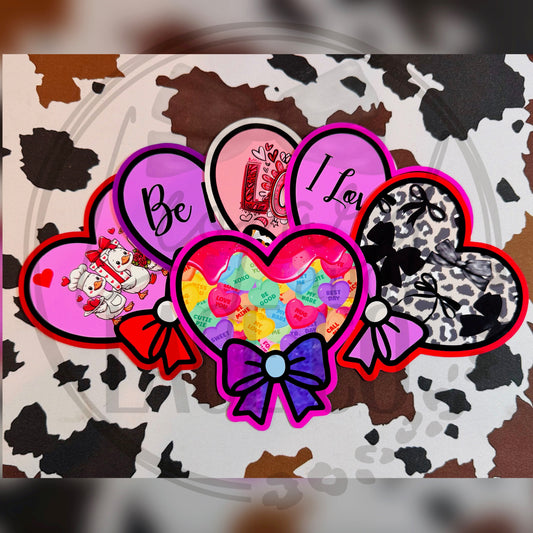 Rustin Raven Exclusive Valentines Heart Bow Freshie for Leopard and Lace cardstock