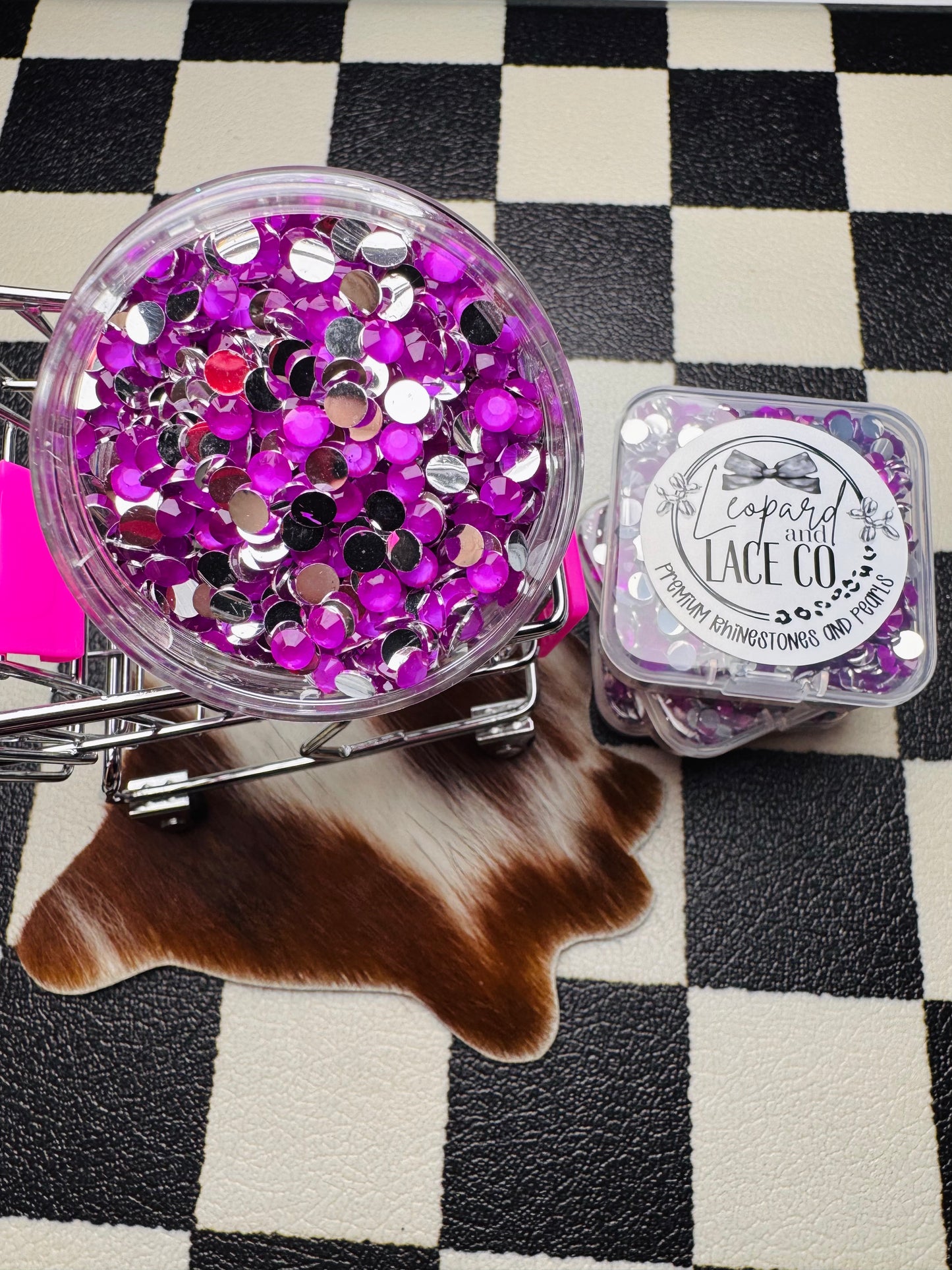 Neon Purple Rhinestones