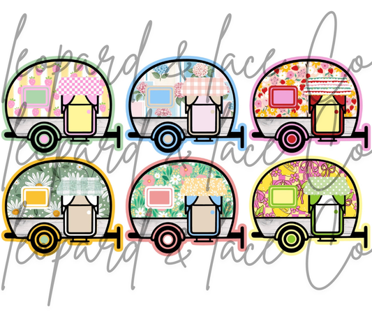 Camp Trailer Camping Summer freshie mold exclusive can be used with Leopard & Lace Cardstock