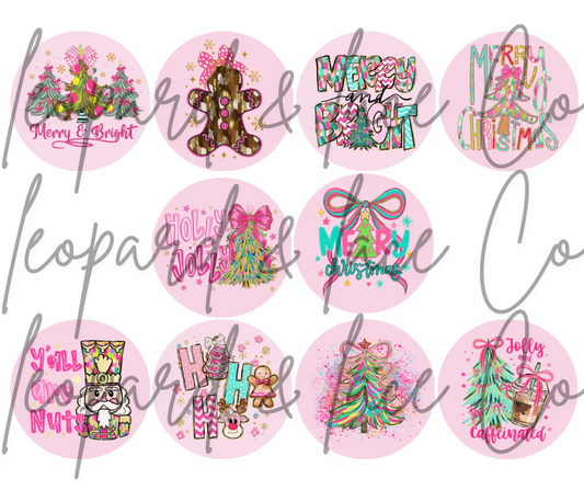 Pink Christmas Cardstock